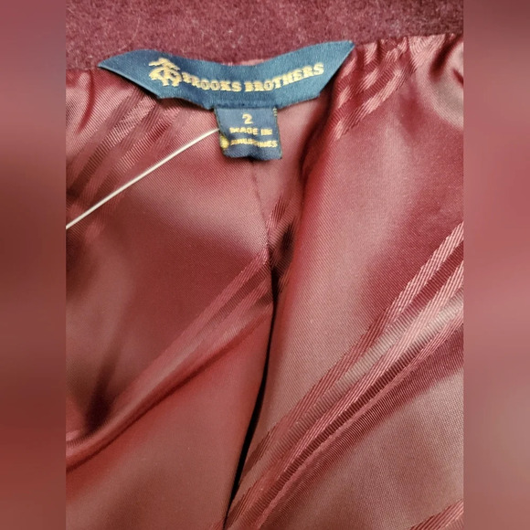 BROOKS BROTHERS NWOT wool purple coat.  Size 2 - Picture 11 of 13